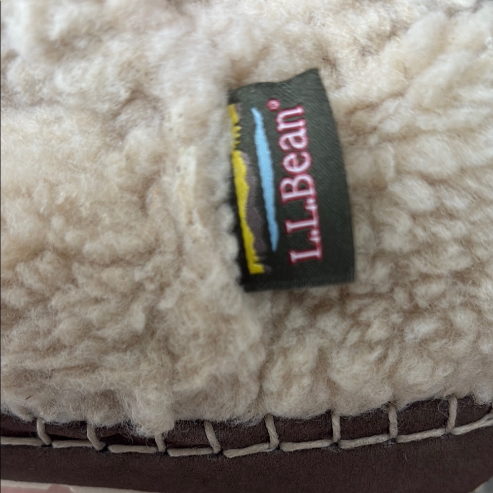 L.L. Bean Tan Sherpa Slippers - Picture 2 of 5